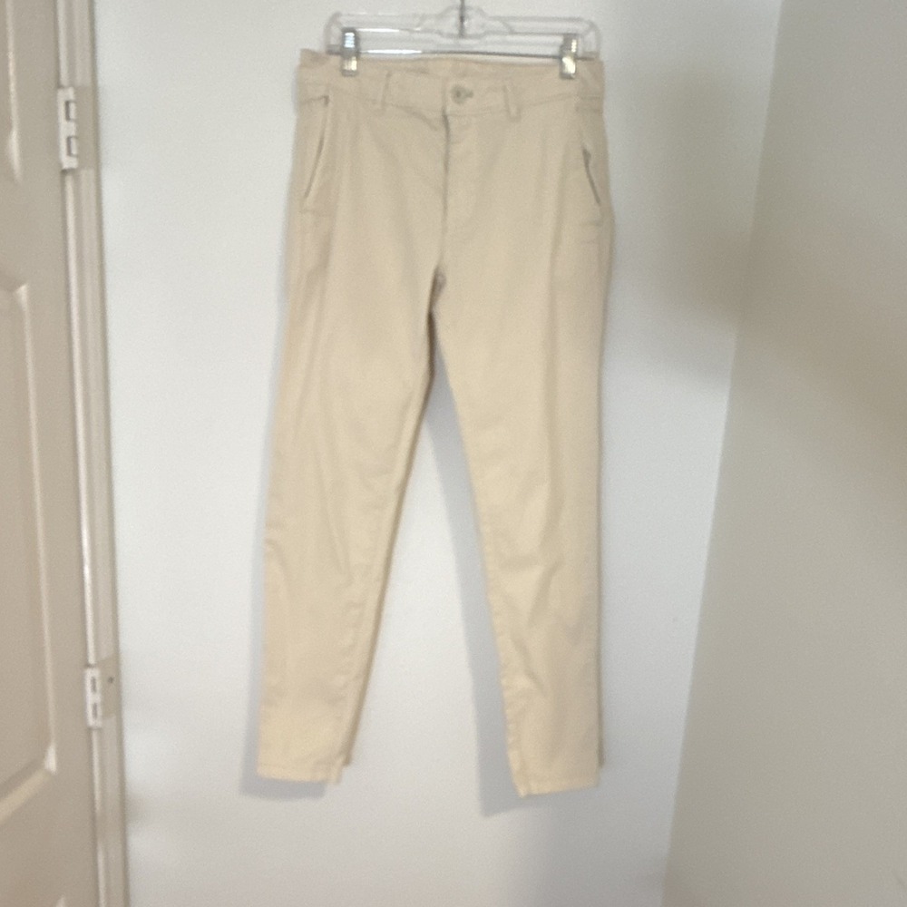 Zara Men's Beige Slim Fit Chino Pants Cotton Twill Tapered Waist 31 (29inseam)